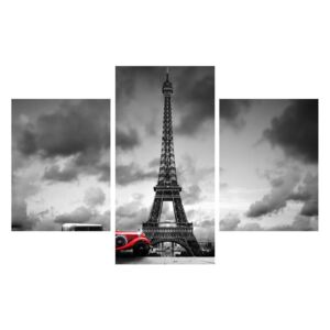 Tablou cu turnul Eiffel și mașina roșie (K012082K90603PCS)