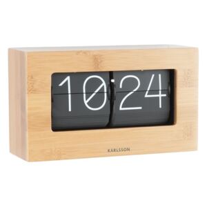 Ceas de masa maro din lemn 11,5x20,5 cm Boxed Present Time