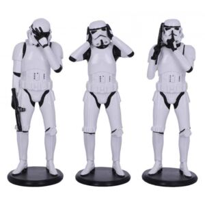 Set 3 statuete Star Wars Trei soldaţi Intergalactici intelepti -14 cm