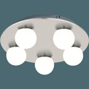 Aplică/Plafonieră baie LED Eglo MOSIANO ø350mm, alb-nichel