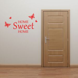 GLIX Home sweet home - autocolant de perete Rosu 70 x 45 cm