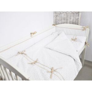 Lenjerie de pat pentru copii în 3 piese mini-mini bej 135x100 cm