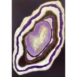 Tablou Purple Geode 70x102 cm Luxury Resin Collection | ARTIGIANA STUDIO