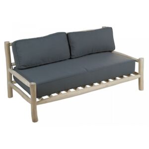 Canapea din lemn tec si perne gri 150 cm Capri Santiago Pons