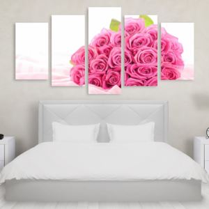 Tablou Multicanvas 5 Piese Pink Roses