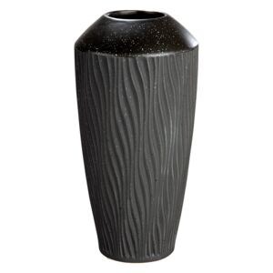 Vaza Sombre, ceramica, negru, 12x25x12 cm