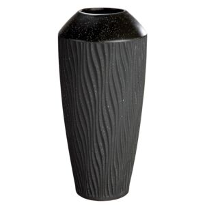 Vaza Sombre, ceramica, negru, 14x30x14 cm