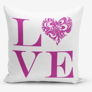 Față de pernă Minimalist Cushion Covers Love Purple, 45 x 45 cm