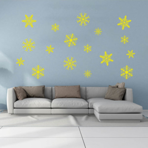 Snowflakes - autocolant de perete Galben 50 x 35 cm