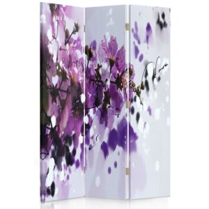CARO Paravan - Flowers | tripartit | reversibil 110x180 cm
