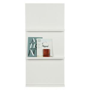 Raft ingust alb pentru reviste 120x56 cm Display Hanging Woood