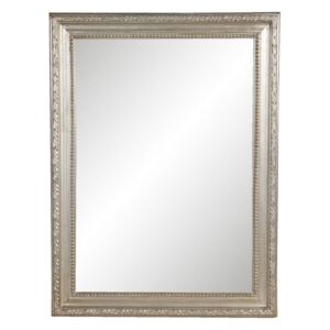 Oglinda de perete cu rama din lemn argintiu 63 cm x 2 cm x 83 h