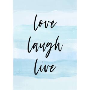 Ilustrare Love laugh live blue, Martina Pavlova