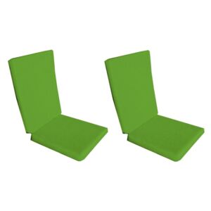 Set 2 perne decorative pentru scaun de bucatarie cu spatar, 90x42 cm, culoare verde