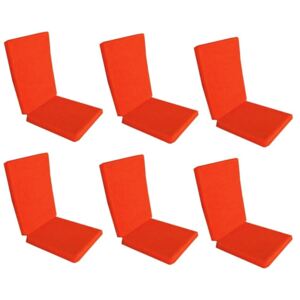 Set 6 perne decorative pentru scaun de bucatarie cu spatar, 90x62 cm, culoare orange
