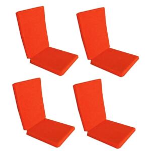 Set 4 perne decorative pentru scaun de bucatarie cu spatar, 90x42 cm, culoare orange