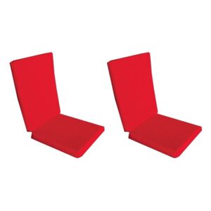 Set 2 perne decorative pentru scaun de bucatarie cu spatar, 90x42 cm, culoare rosu