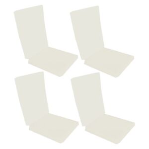 Set 4 perne decorative pentru scaun de bucatarie cu spatar, 90x42 cm, culoare alb