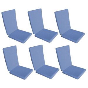 Set 6 perne decorative pentru scaun de bucatarie cu spatar, 90x62 cm, culoare albastru
