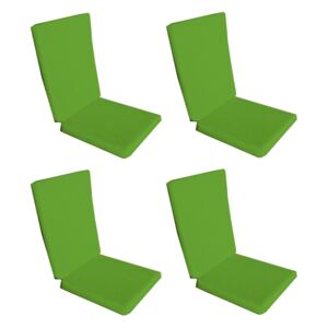 Set 4 perne decorative pentru scaun de bucatarie cu spatar, 90x42 cm, culoare verde