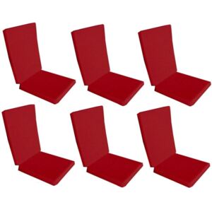 Set 6 perne decorative pentru scaun de bucatarie cu spatar, 90x62 cm, culoare visiniu