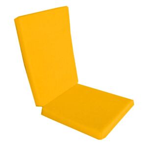 Perna decorativa pentru scaun de bucatarie cu spatar, 90x42 cm, culoare galben