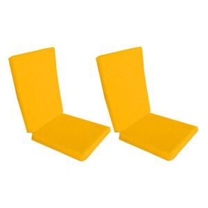 Set 2 perne decorative pentru scaun de bucatarie cu spatar, 90x42 cm, culoare galben
