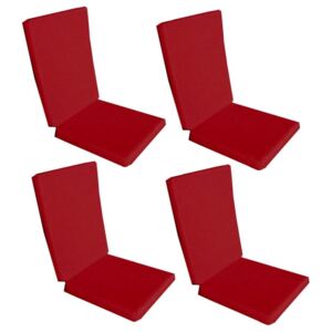Set 4 perne decorative pentru scaun de bucatarie cu spatar, 90x42 cm, culoare visiniu