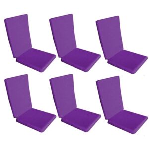 Set 6 perne decorative pentru scaun de bucatarie cu spatar, 90x62 cm, culoare mov
