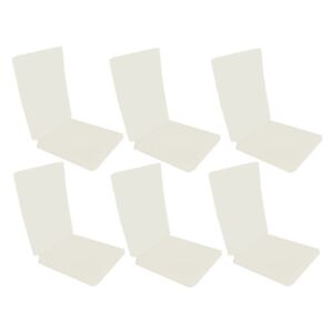 Set 6 perne decorative pentru scaun de bucatarie cu spatar, 90x62 cm, culoare alb