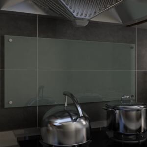 Panou antistrop bucătărie, alb, 90x40 cm, sticlă securizată