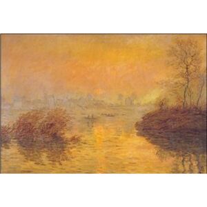 Sunset on the Seine at Lavacourt Reproducere, Claude Monet, (80 x 60 cm)