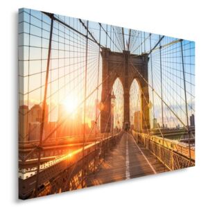CARO Tablou pe pânză - Sunrise On The Bridge 50x40 cm