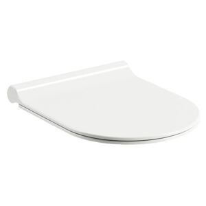 Capac WC Ravak Concept Chrome Uni slim cu inchidere lenta, alb