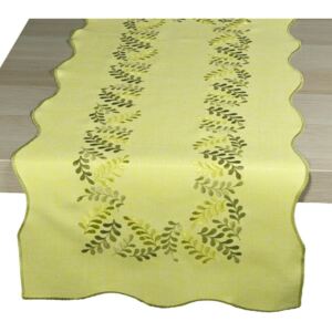 Față de masă Frunze, galben, 35 x 160 cm, 35 x 160 cm