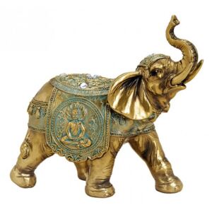 Statueta elefant auriu poly h20 cm