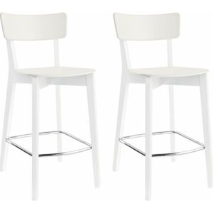Set 2 scaune de bar Jelly albe 43/52/95 cm