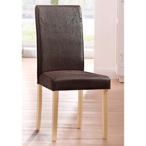 Set 2 scaune Roko maro imitatie de piele 57/46,5/97,5 cm