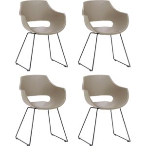 Set de 4 scaune Rockville cappuccino 60/54/85 cm