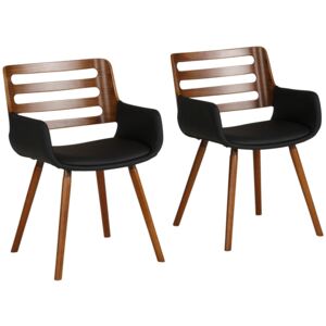 Set 2 scaune Kingston negre 52/54/79 cm
