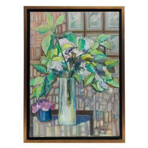 Tablou flori in vaza pictat manual 57x77 cm