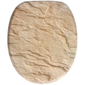 Capac WC Sand Stone bej 37,5/47 cm