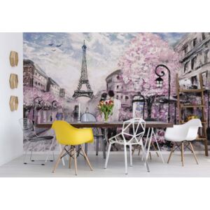 Fototapet GLIX - Paris Street Art Painting + adeziv GRATUIT Papírová tapeta - 254x184 cm