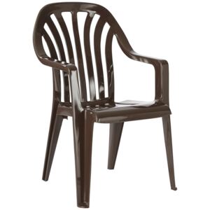 Set 4 scaune de gradina maro 43/42/43 cm