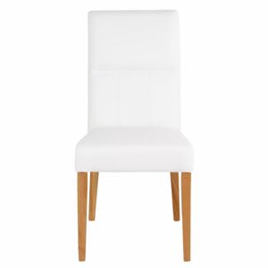 Set 4 scaune Freda albe piele ecologica 47/64/96 cm