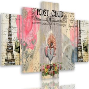 CARO Tablou pe pânză - Postcard From Paris 100x70 cm