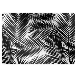 Protectie podea birou frunze de palmier negru