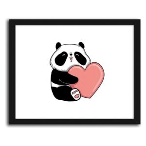 CARO Imagine în cadru - Panda With A Heart 40x30 cm