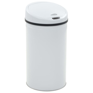 Coș de gunoi cu senzor, 42 L, alb