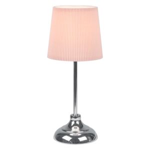 Lampă de masă, din metal / material textil roz, GAIDEN